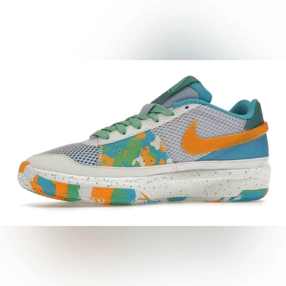 Nike Ja 1 'Water Battle' Blue‎ Orange Sneakers Size 4.5Y DX2294-100 w/Box